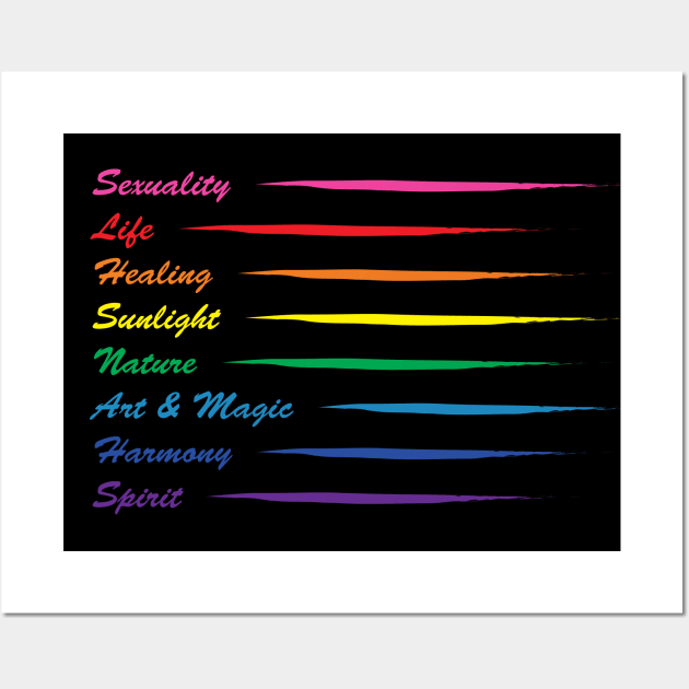 Gay Pride Flag Rainbow Meaning Original Wall Art by SapphicReality